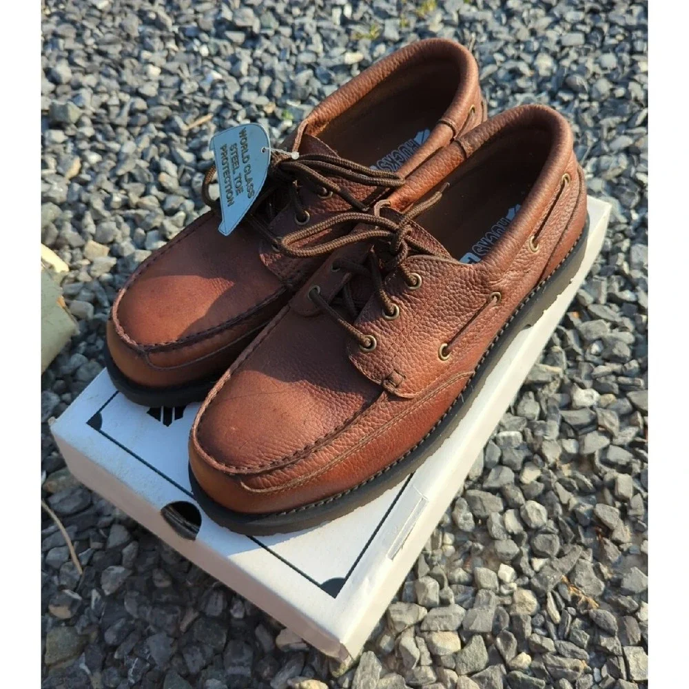 Rucks PC Shoes Mens Sz 11 Brown Leather Work‎ Oxford Sneakers Shoes Distressed
